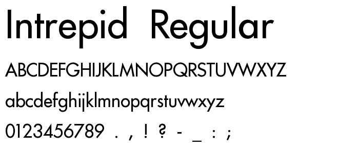 Intrepid Regular font